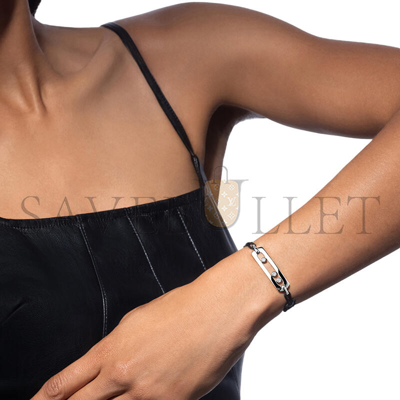 Mes1kaa move cord bracelet large white gold d1am0nd bracelet 05311-wg