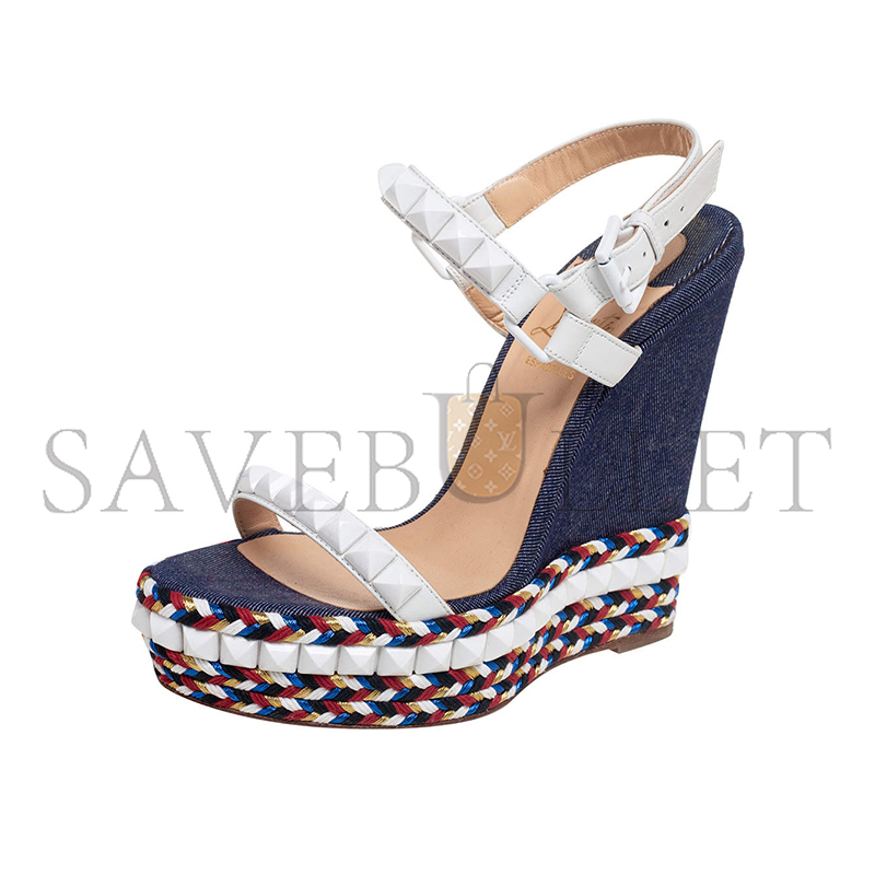 chr1st1an louboutin cataclou De*1m patchwork studded wedge sandals