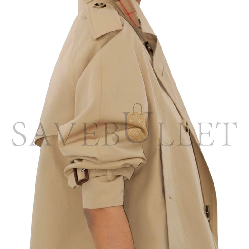 Bv*b*rry double breasted long-sleeved trench coat 81157921