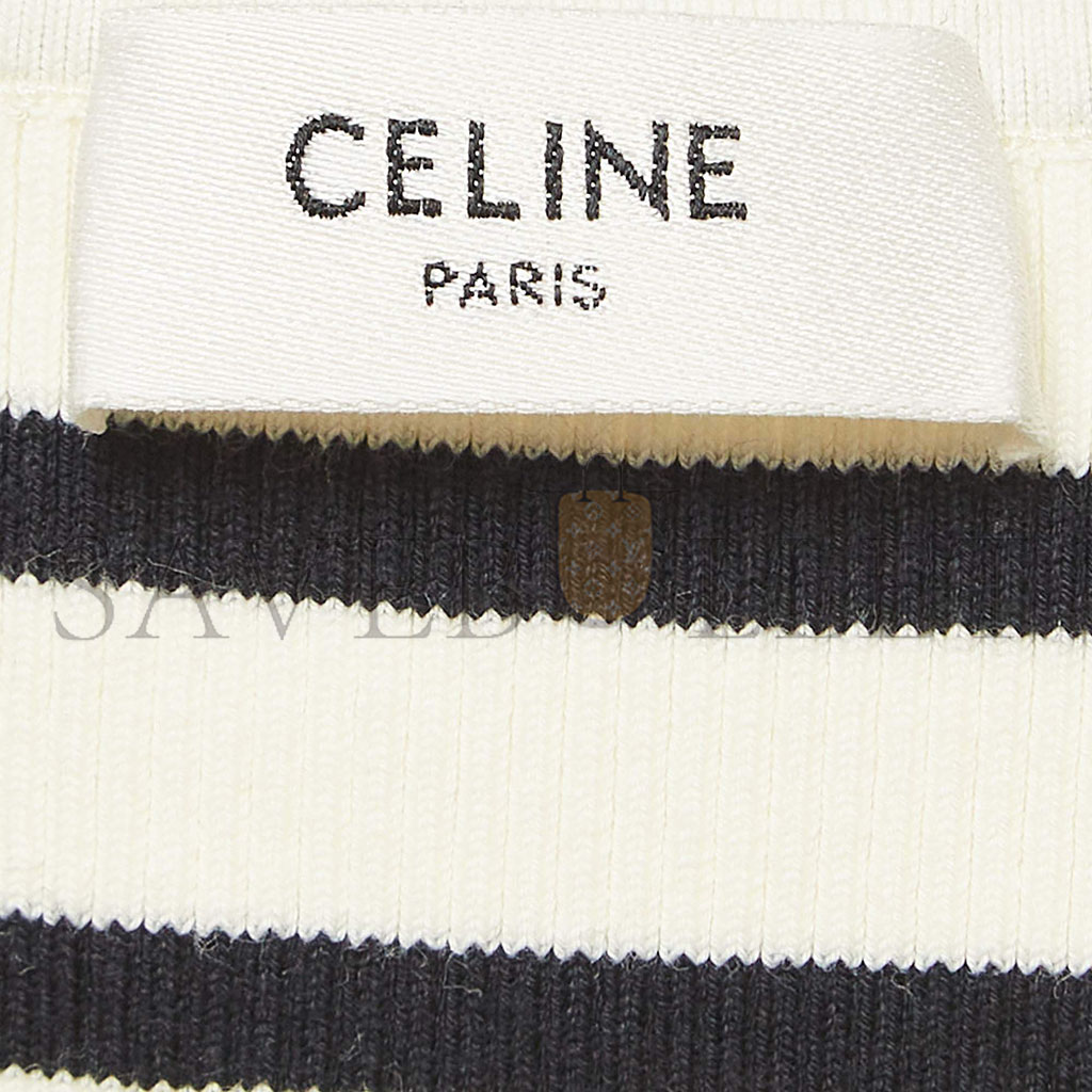Ce1i*e logo knit striped sports vest 2a22o372n