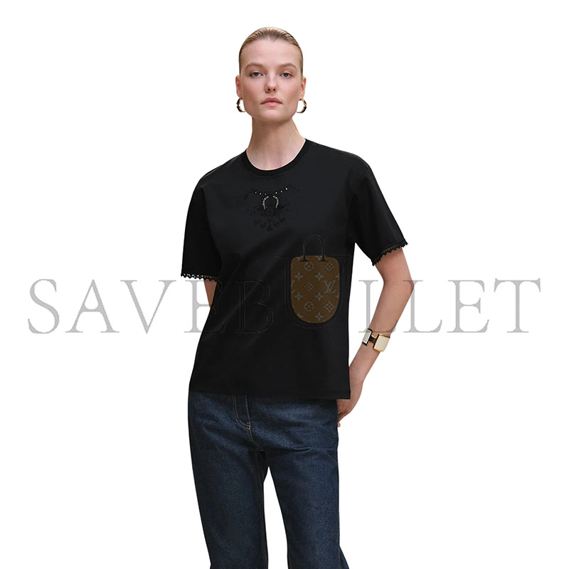 H**mes EMBROIDERED MAXI T SHIRT H5H4625DC02