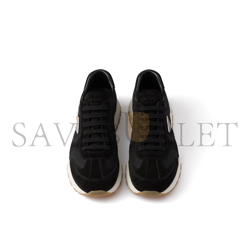 Pra*a prax suede and re-nylon sneakers 2ee455