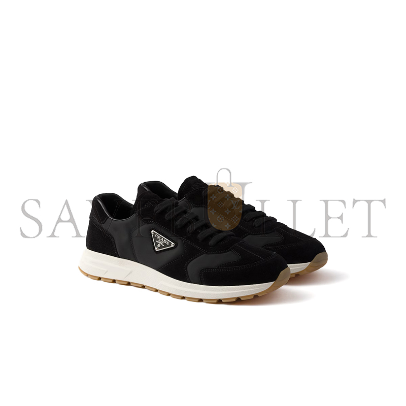 Pra*a prax suede and re-nylon sneakers 2ee455