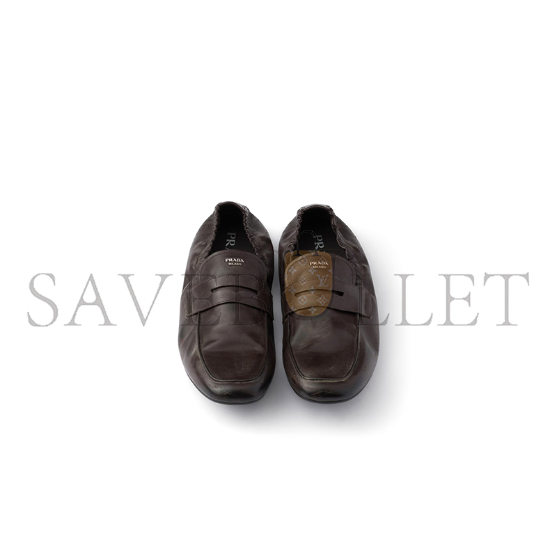Pra*a shuffle antiqued leather loafers 2dg158