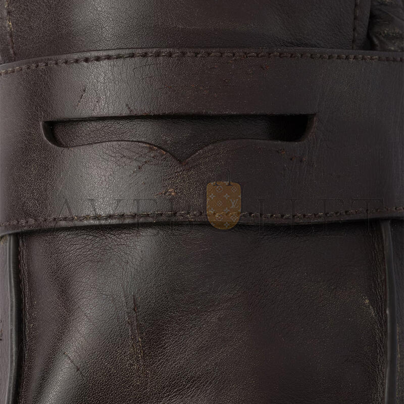 Pra*a shuffle antiqued leather loafers 2dg158