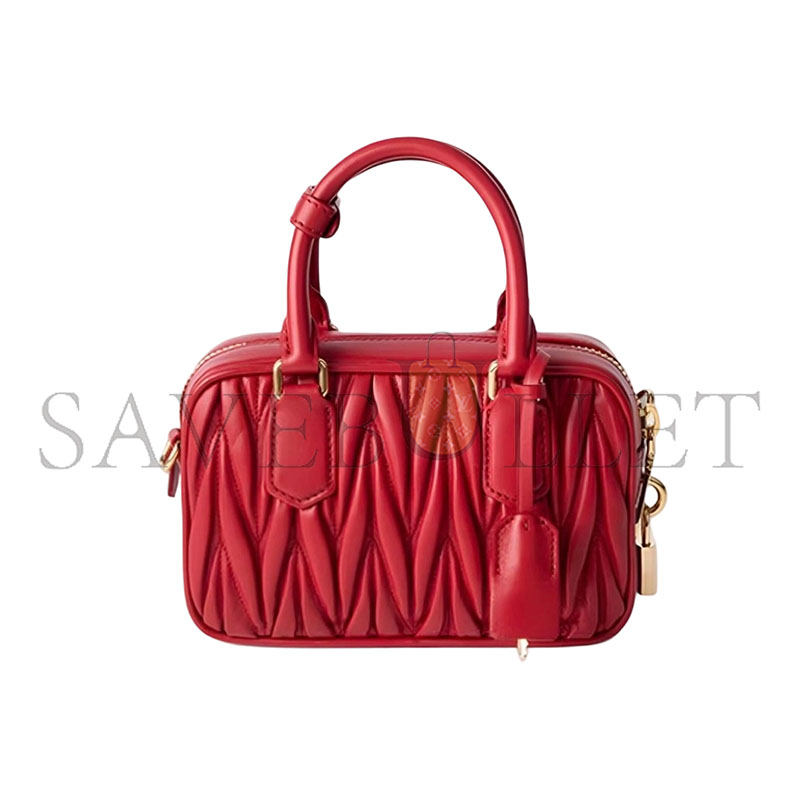 M1v M1v arcadie matelassÉ nappa leather bag 5bb123 (19*13*6cm)