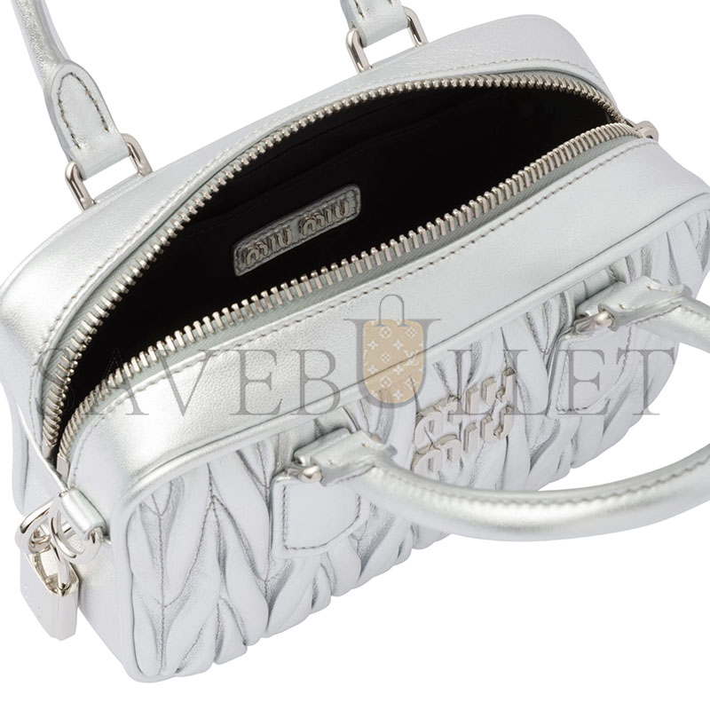M1v M1v arcadie matelassÉ nappa leather bag 5bb123 (19*13*6cm)