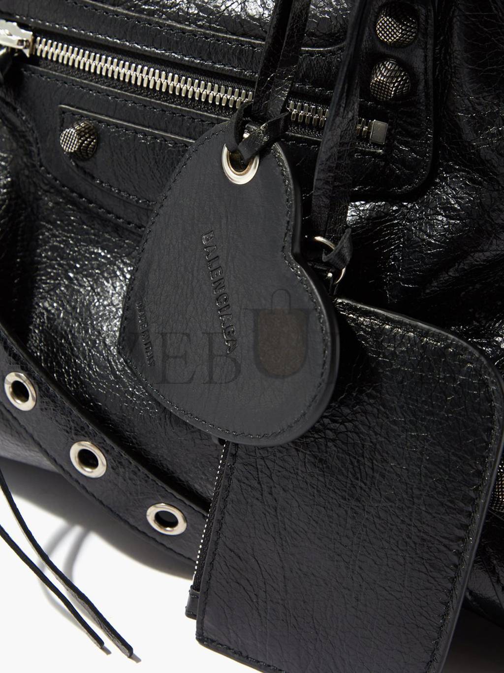 Ba*len*cia*ga black neo cagole city grained-leather shoulder bag matchesfashion us (38*23*16cm)