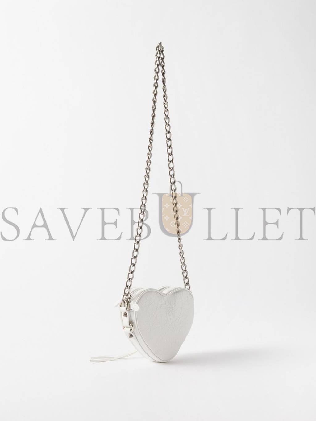 Ba*len*cia*ga white le cagole heart mini leather cross-body bag matchesfashion us (15.2*13.2*5cm)