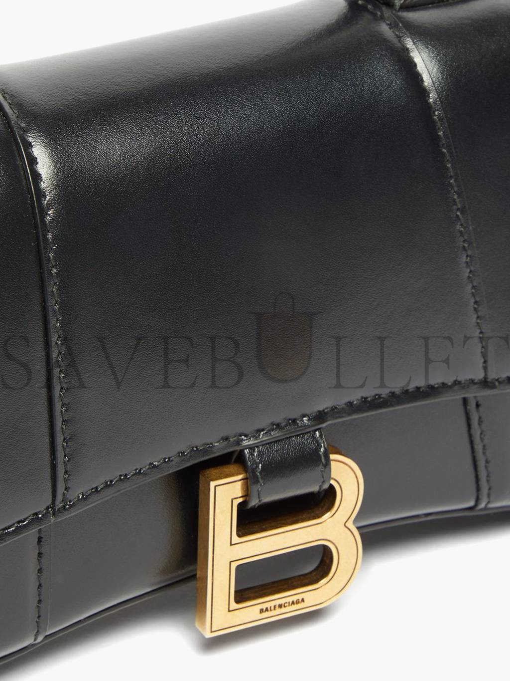 Ba*len*cia*ga black hourglass xs leather bag matchesfashion us (19*12*6.6cm)