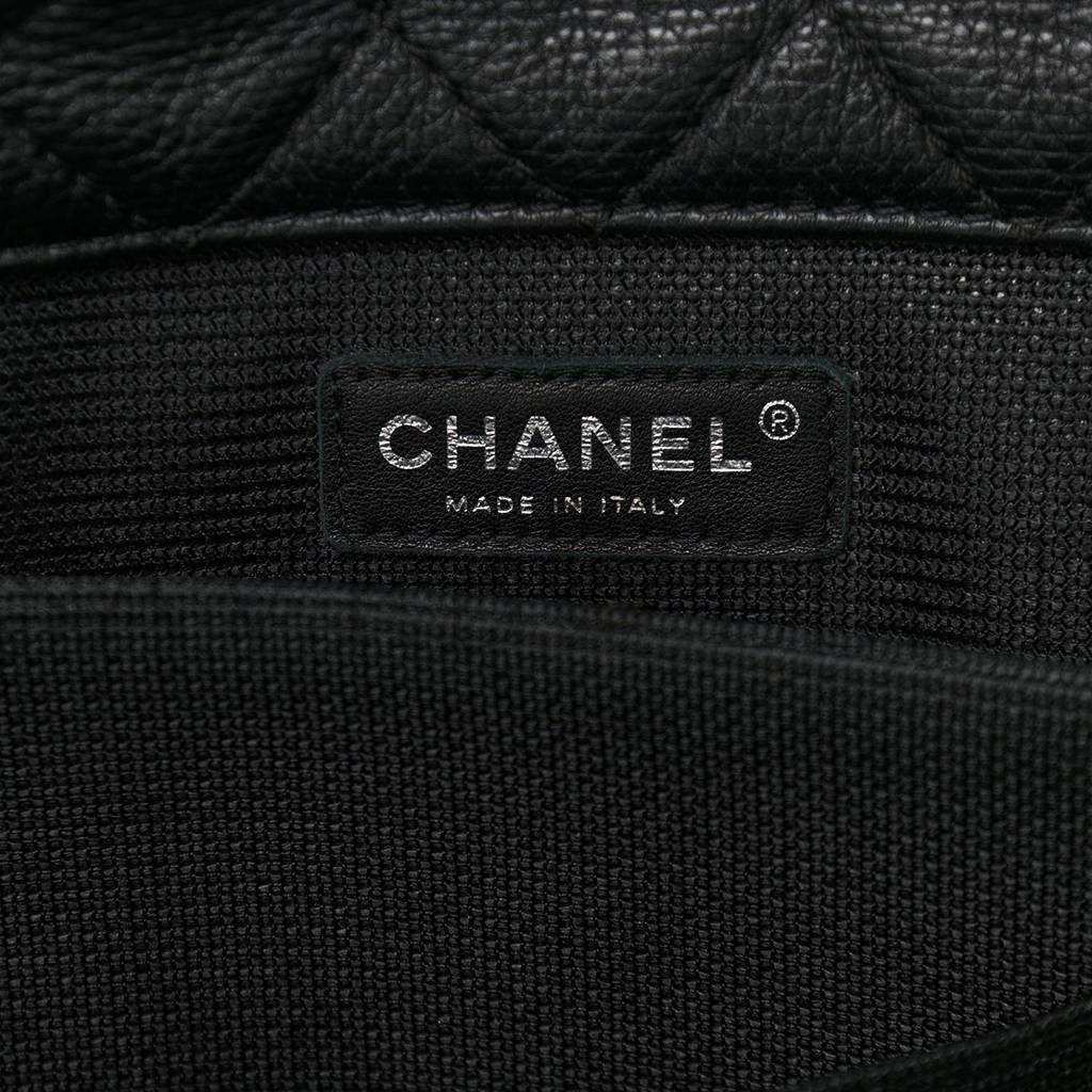 Ch*el calfskin quilted xxl travel flap bag black silver hardware (45*28*15cm)