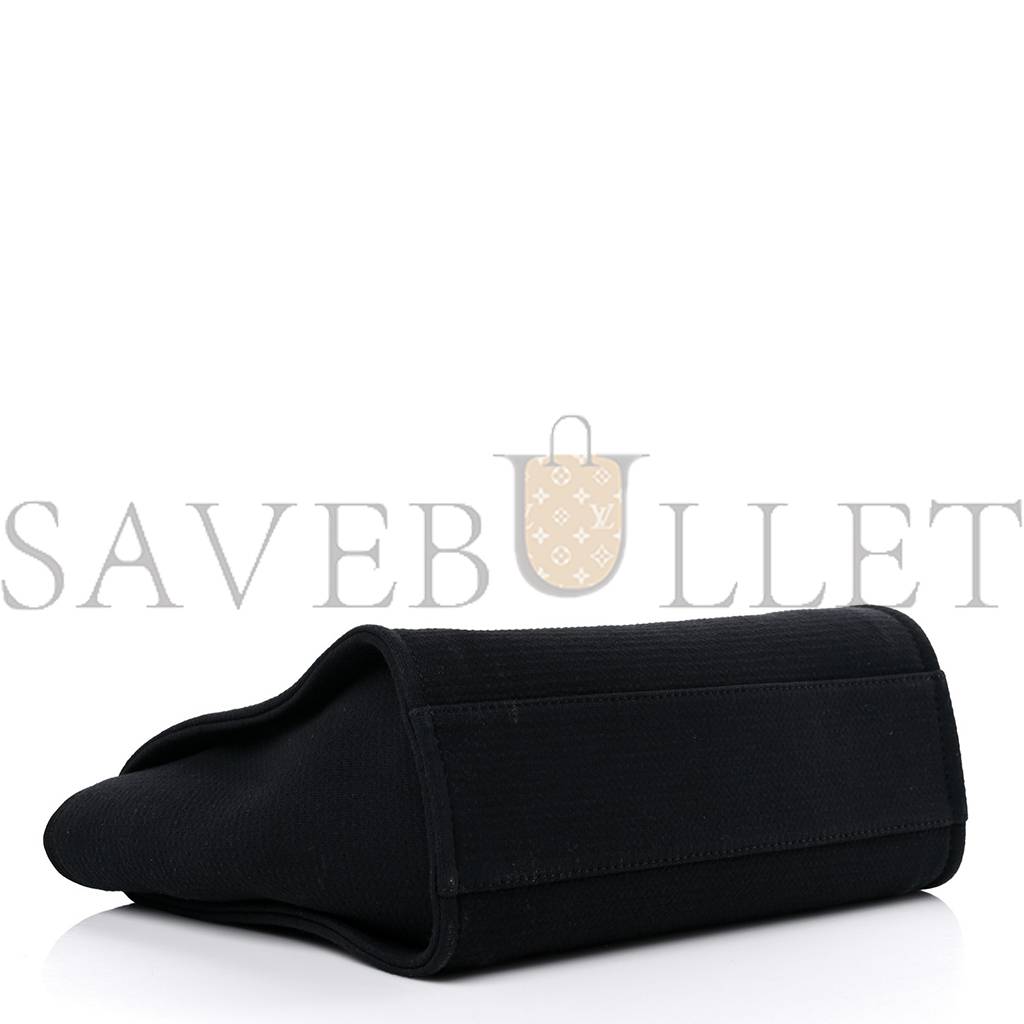 Ch*el mixed fibers small deauville tote black (34*29*15cm)