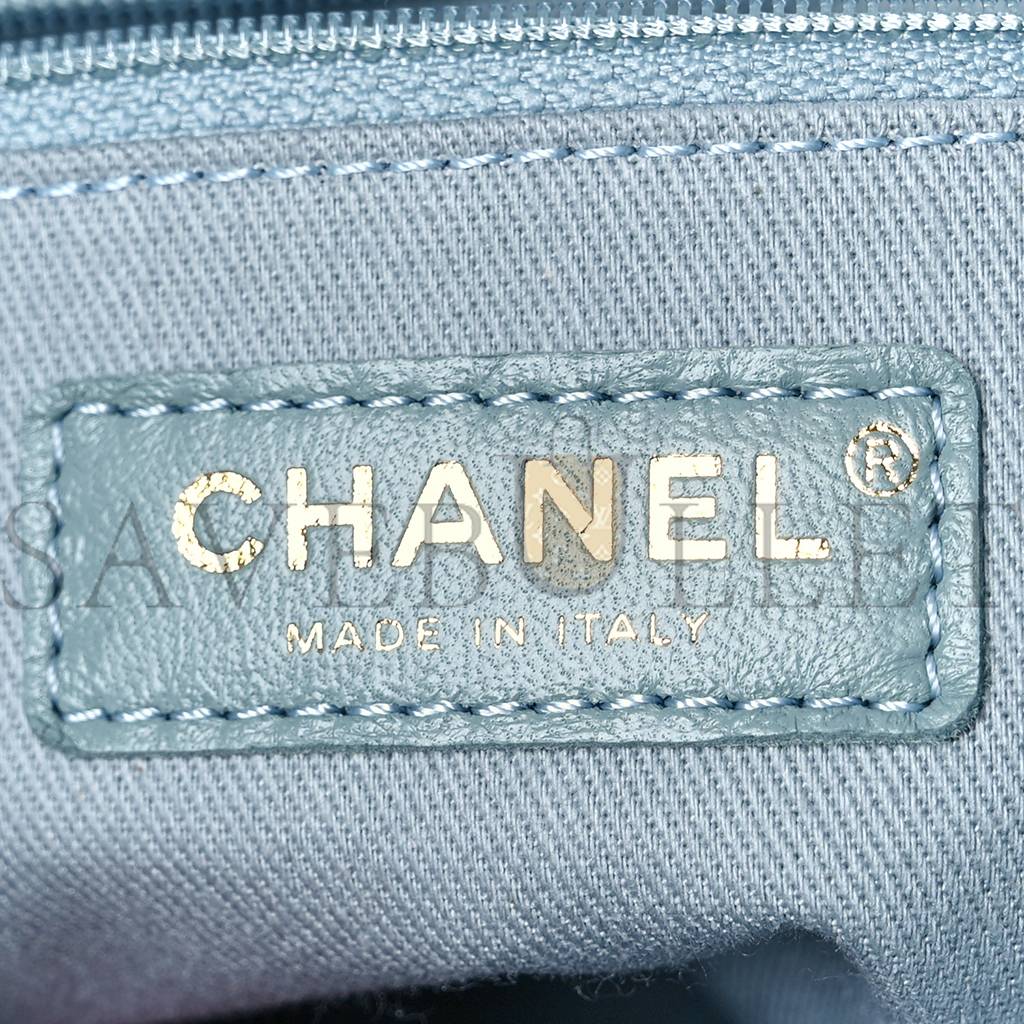 Ch*el caviar quilted business affinity backpack light blue (24*23*13cm)
