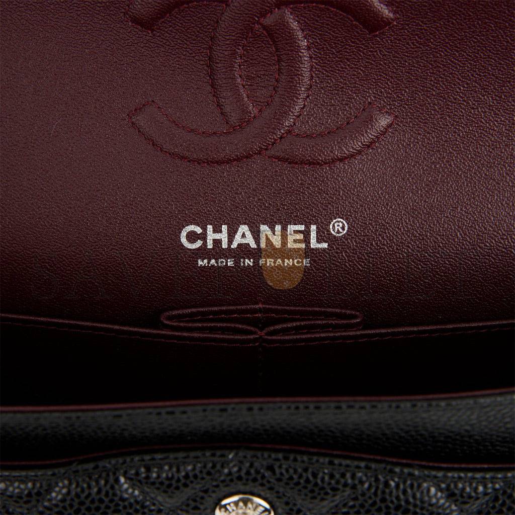 Ch*el small classic double flap black caviar silver hardware (23*13*6cm)