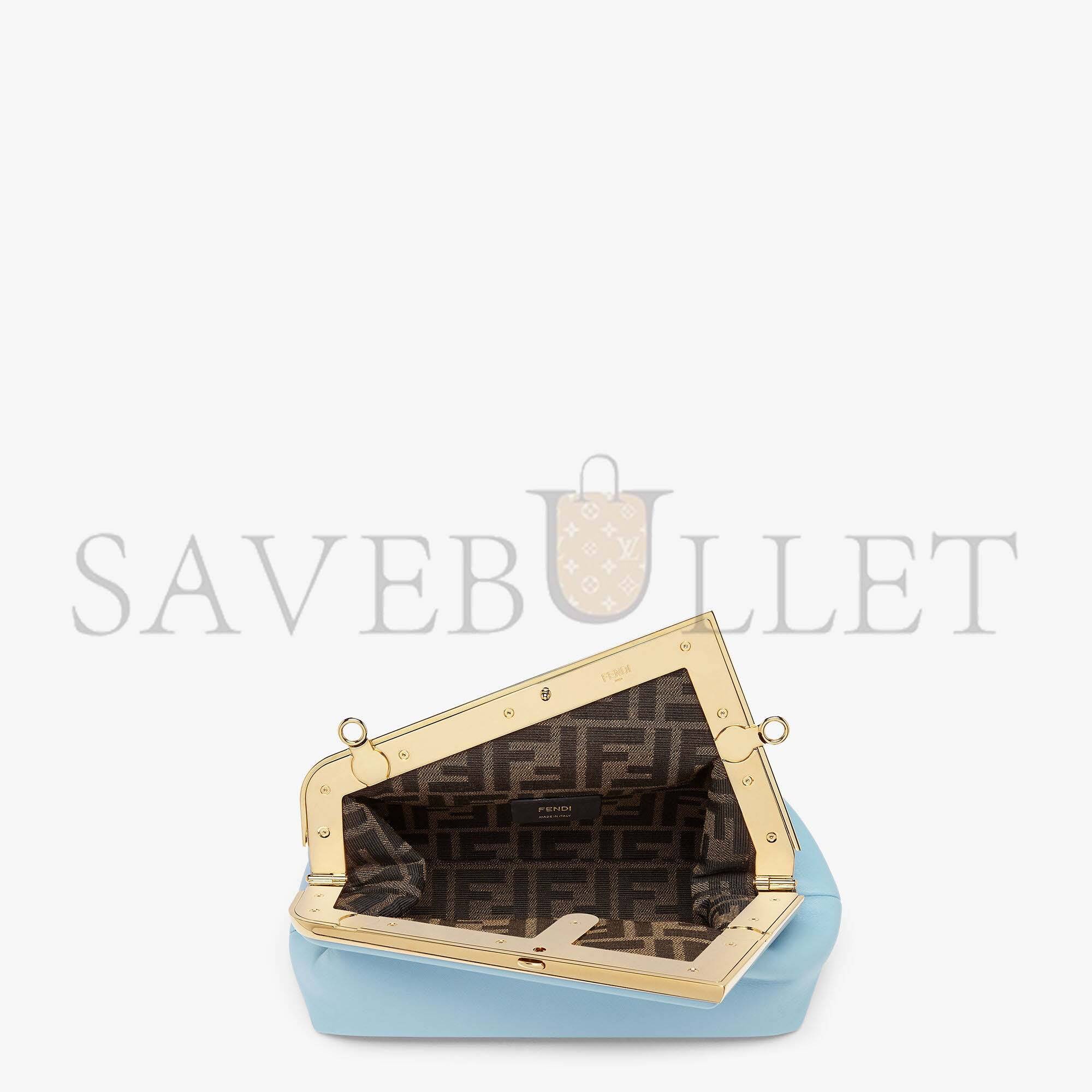F**di first small - light blue leather bag 8bp129abvef1993 (26*18*9.5cm)