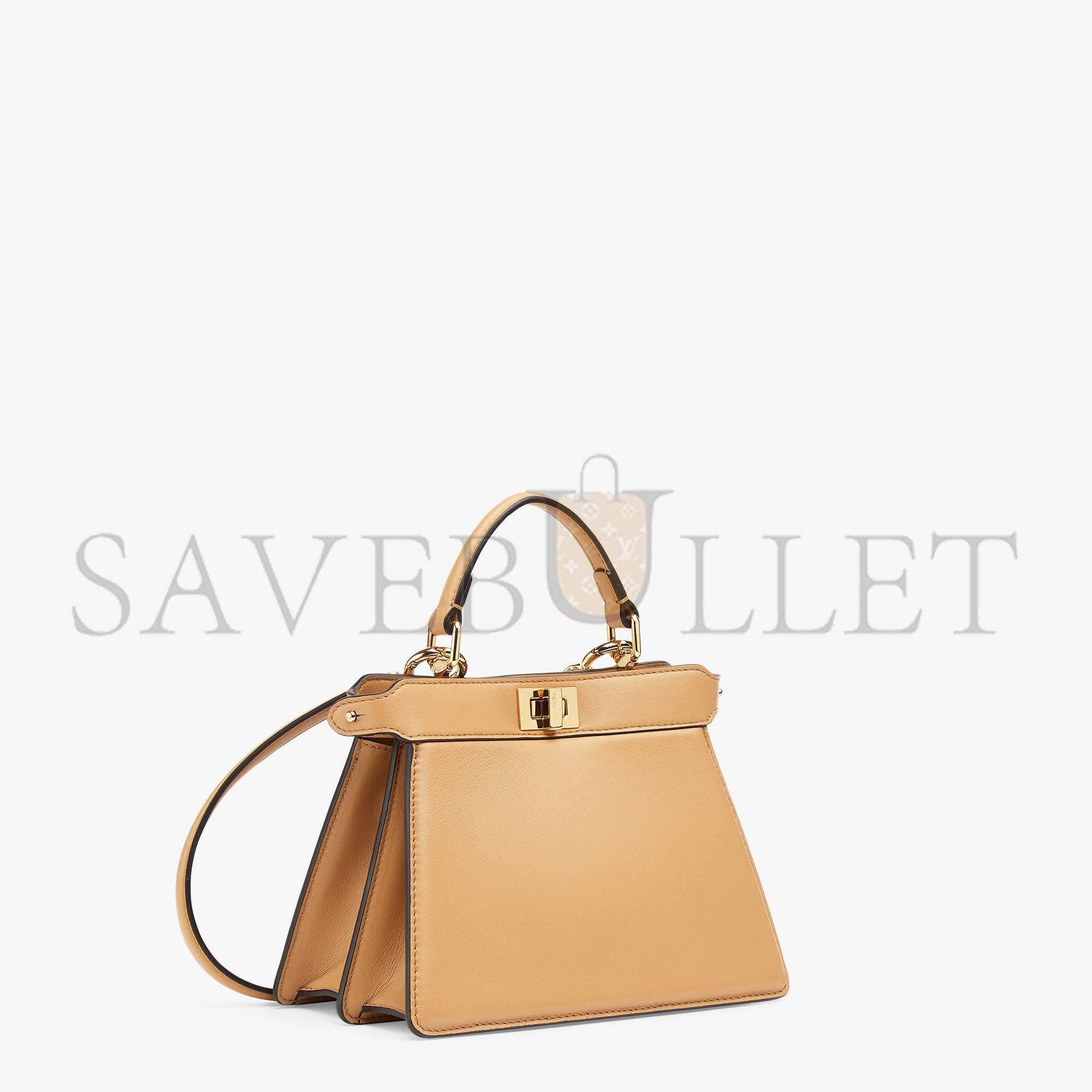 F**di peekaboo iseeu petite - beige padded nappa leather bag 8bn335abvef15kr (20*15.5*11cm)