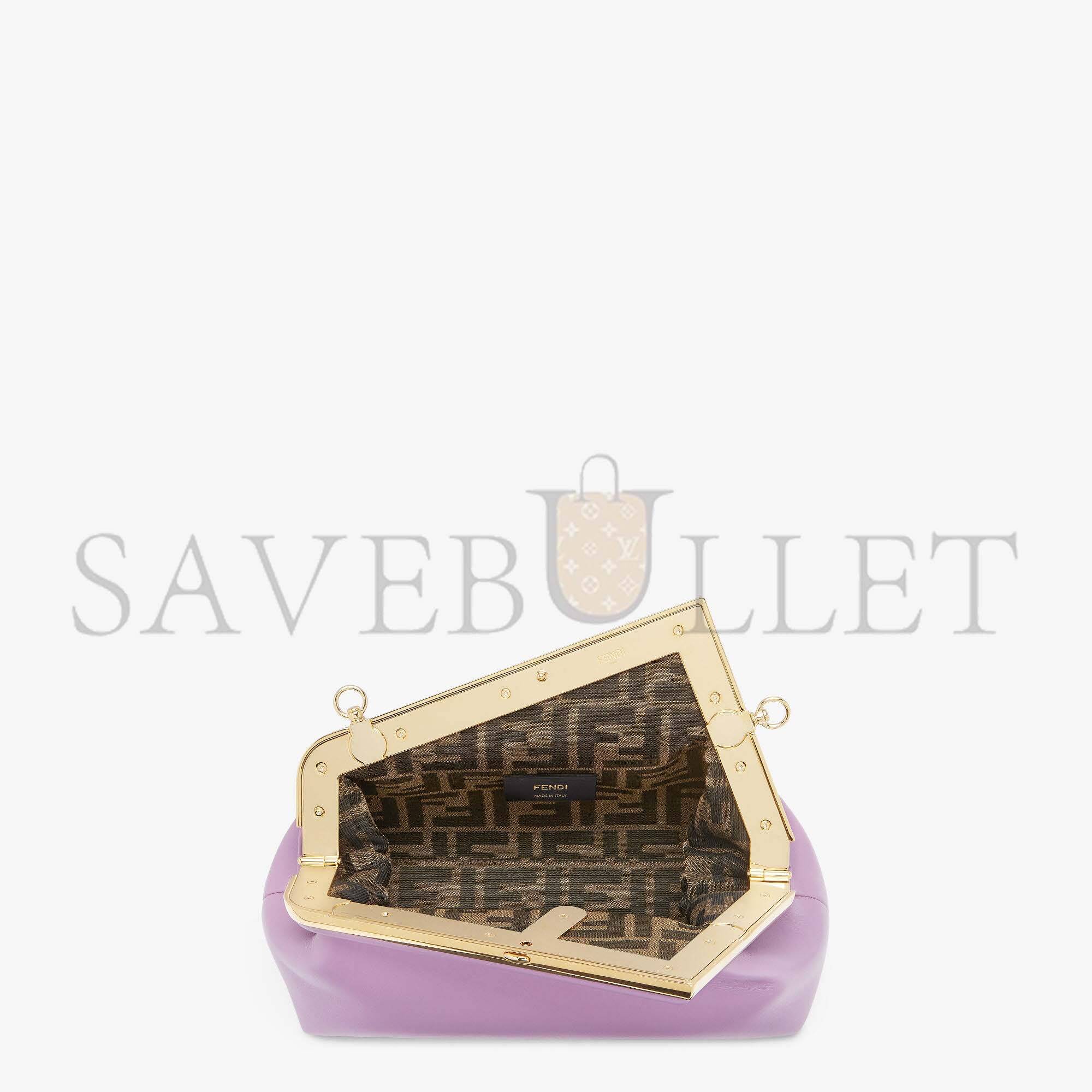 F**di first small - lilac leather bag 8bp129abvef1jco (26*18*9.5cm)