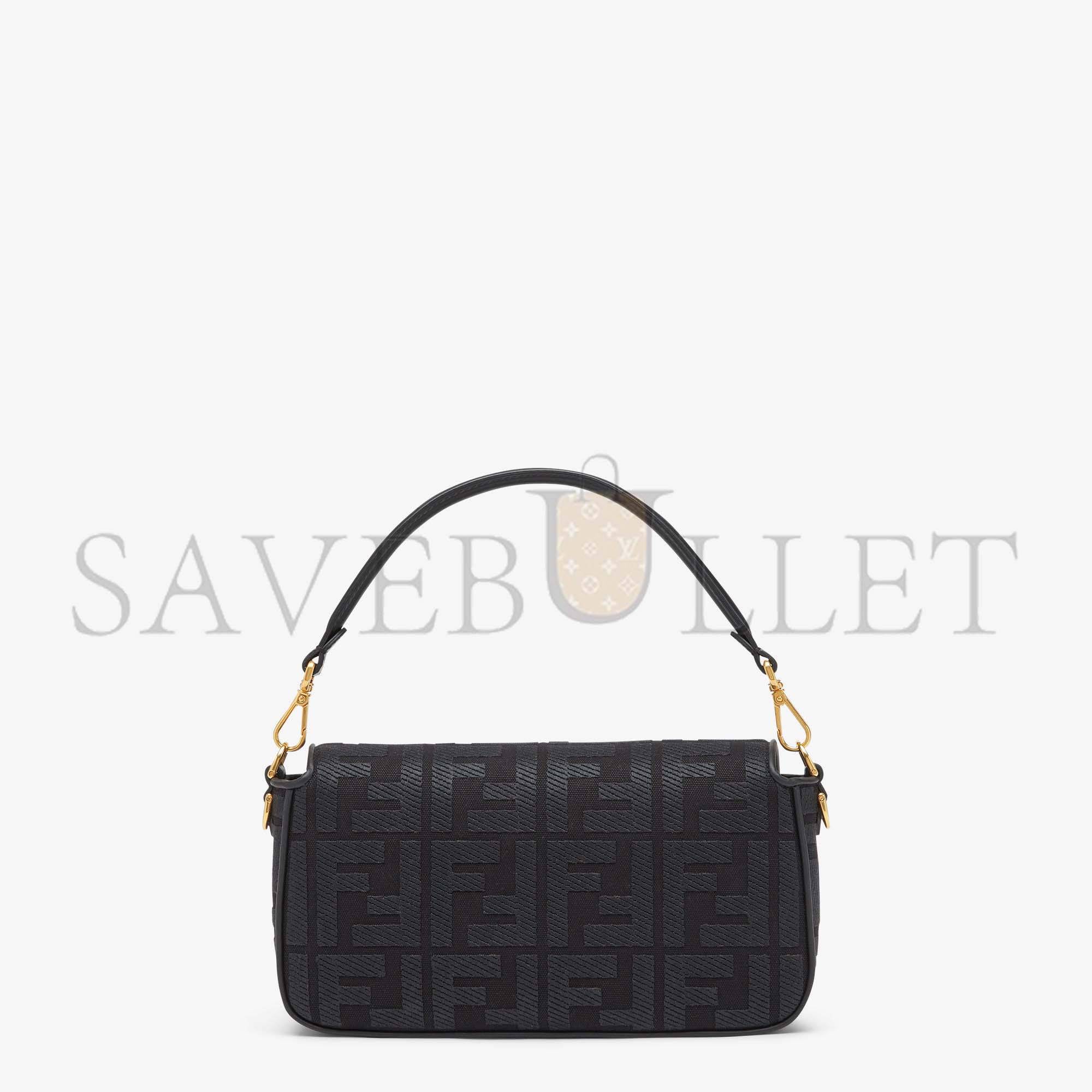 F**di baguette - black ff canvas bag 8br600amcdf1cfj (27*15*6cm)