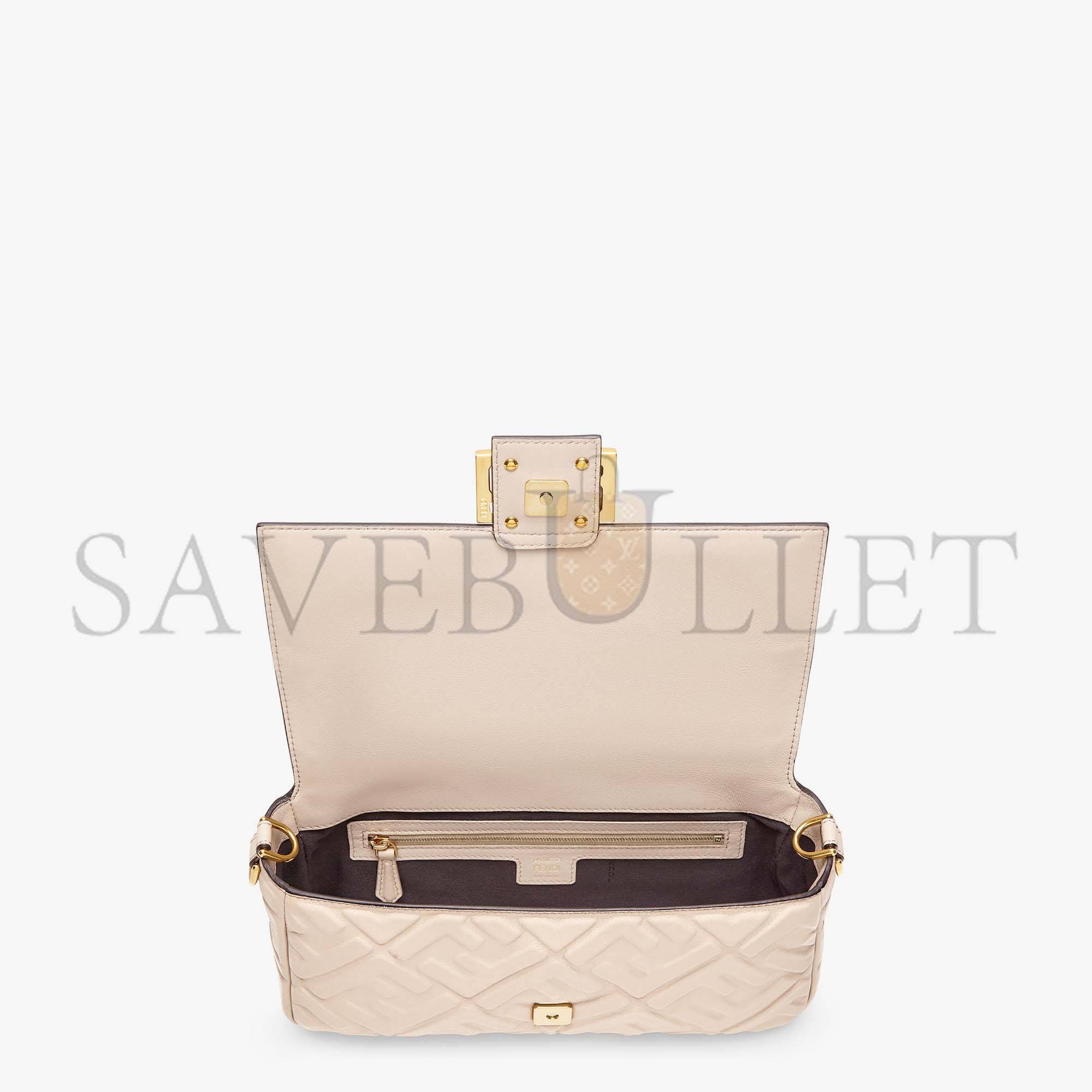 F**di baguette - beige nappa leather bag 8br600a72vf19t5 (27*15*6cm)