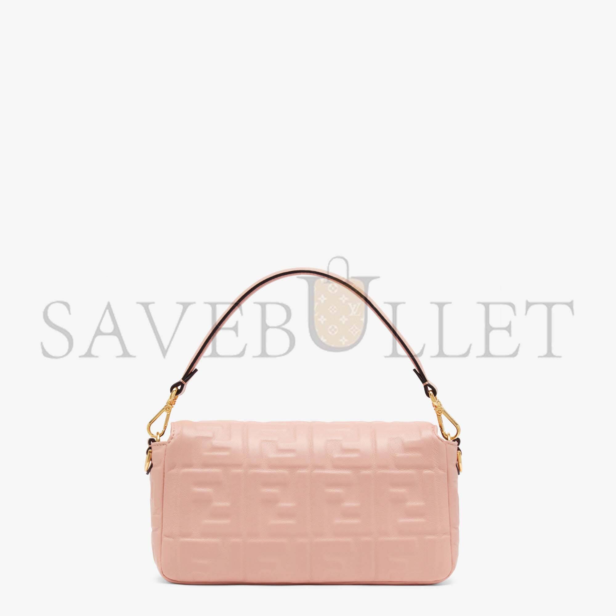 F**di baguette - pink nappa leather bag 8br600a72vf19pq (27*15*6cm)