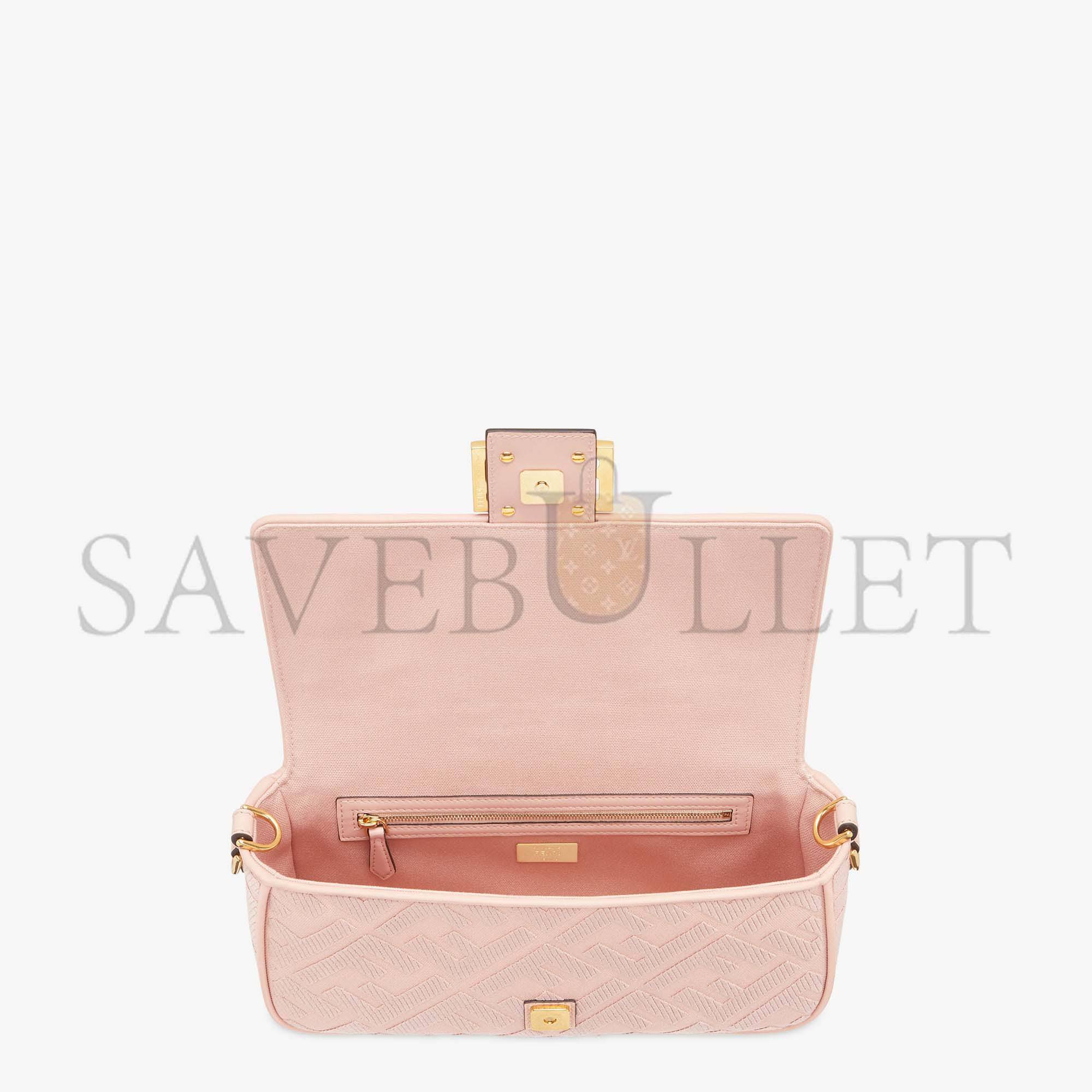 F**di baguette - pink ff canvas bag 8br600amcdf1j4a (27*15*6cm)
