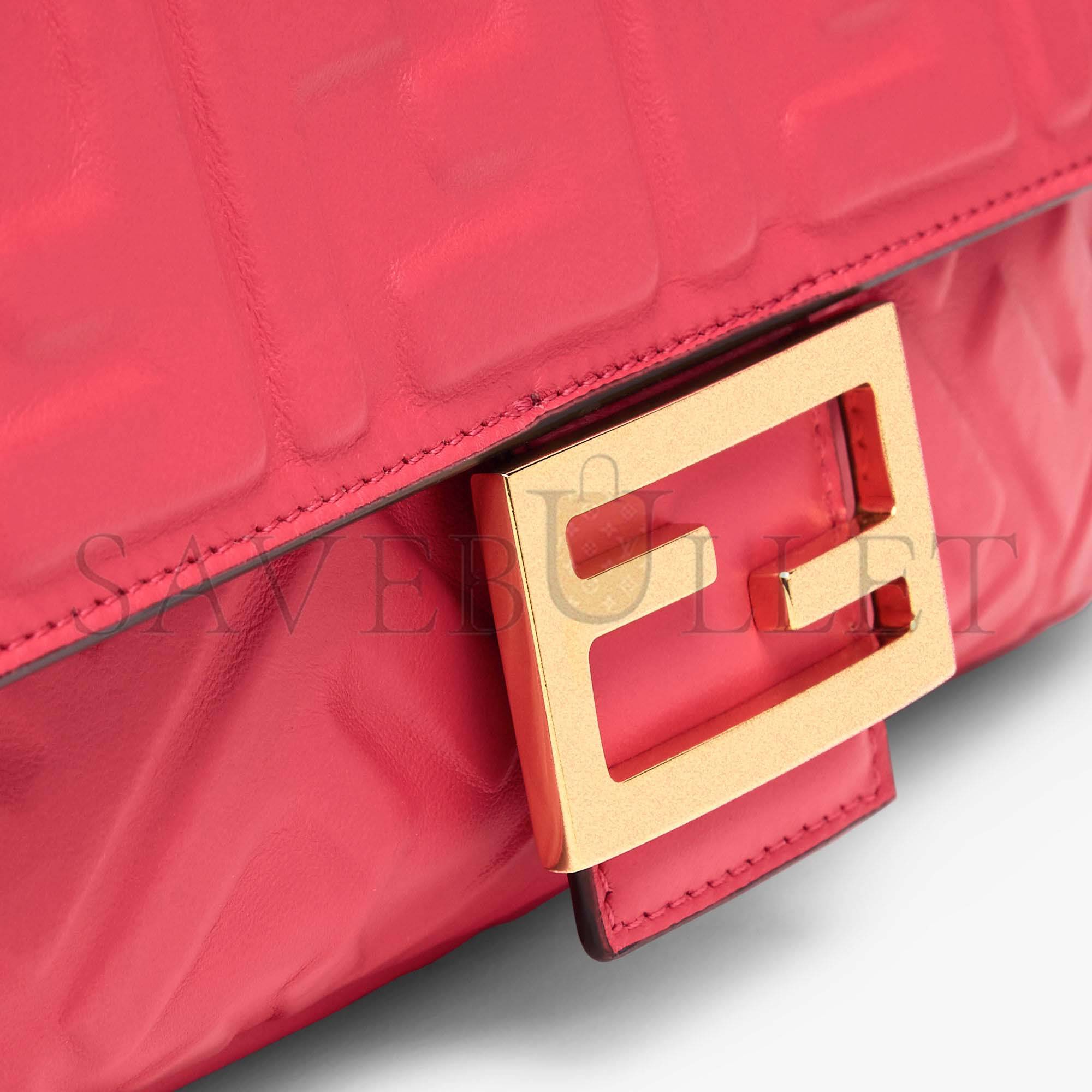 F**di baguette - red nappa leather bag 8br600a72vf1844 (27*15*6cm)