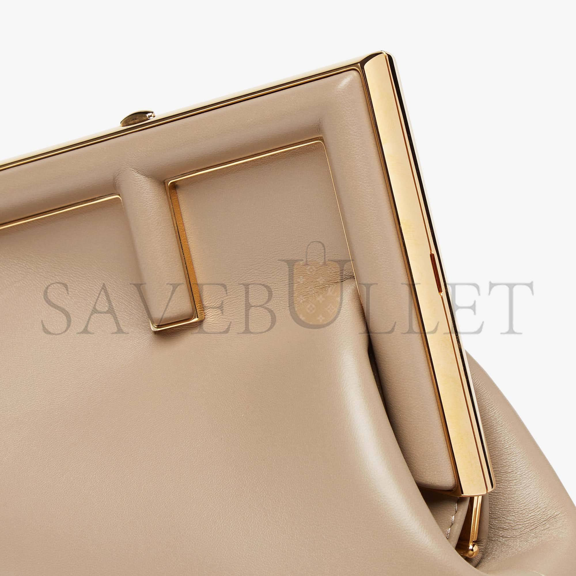 F**di first small - dove gray leather bag 8bp129abvef0e65 (26*18*9.5cm)