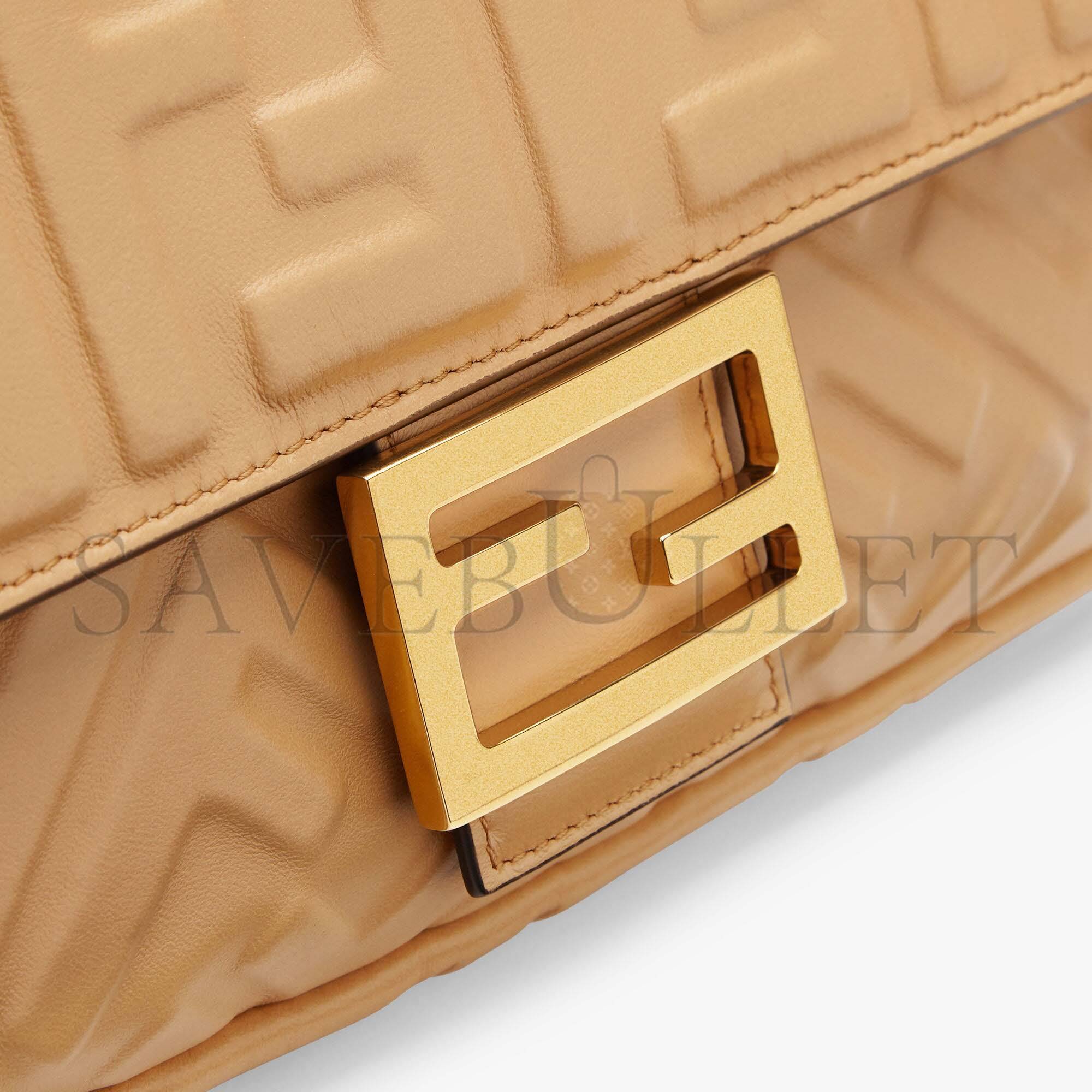 F**di baguette - beige leather bag 8br600a72vf1bz2 (27*15*6cm)