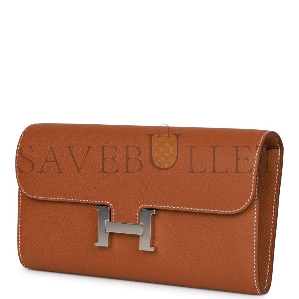 H**mes constance wallet to go gold epsom palladium hardware (22*11cm)