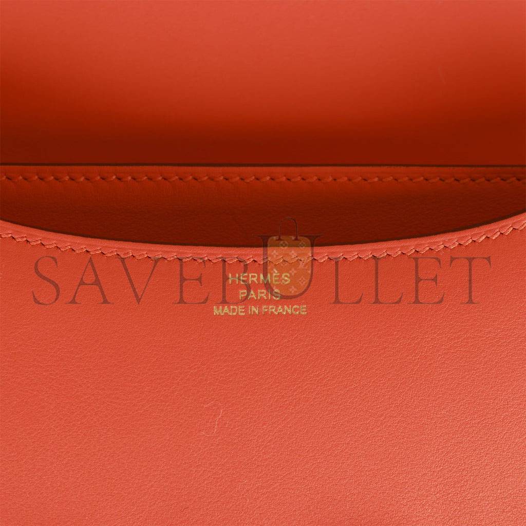 H**mes constance 18 orange swift gold hardware 39867983593566 (18cm)