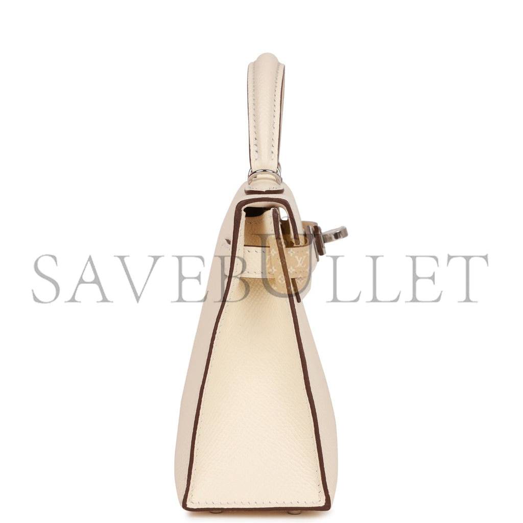 H**mes mini kelly sellier 20 nata epsom palladium hardware (19*12*5.5cm)