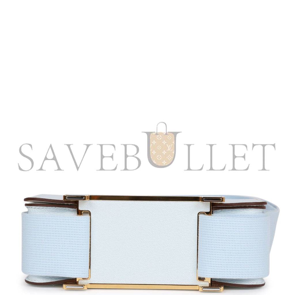 H**mes geta bleu brume verso chevre gold hardware (20.3*14*6.4cm)