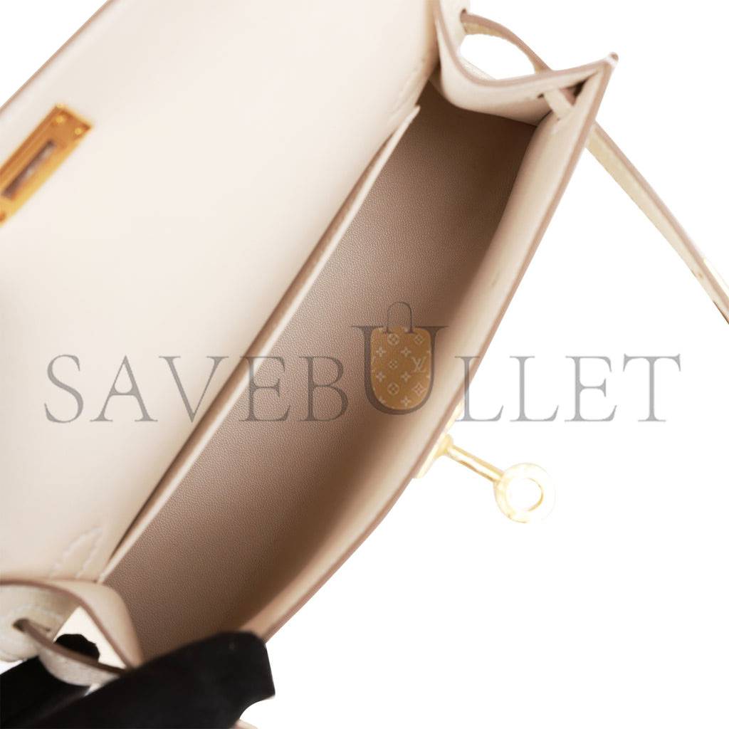 H**mes mini kelly sellier 20 craie epsom gold hardware (19*12*5.5cm)