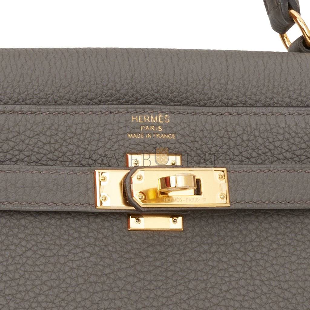 H**mes kelly retourne 25 etain togo gold hardware handmade (25*17*7cm)