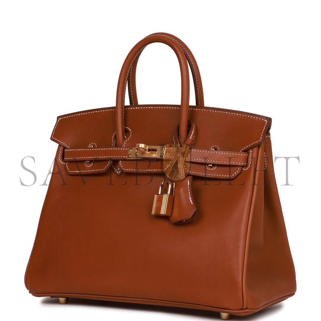 H**mes birkin 25 fauve barenia gold hardware handmade (25cm)