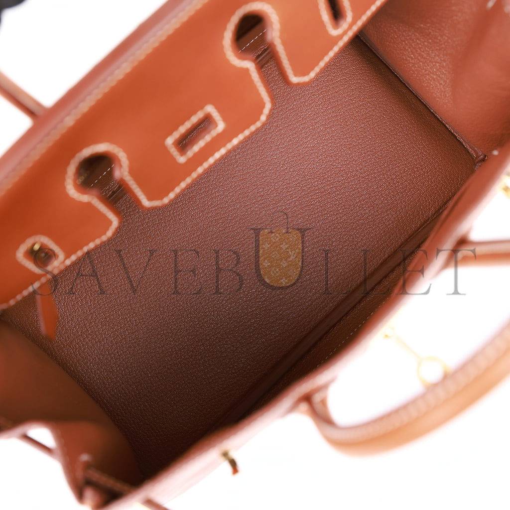 H**mes birkin 25 fauve barenia gold hardware handmade (25cm)