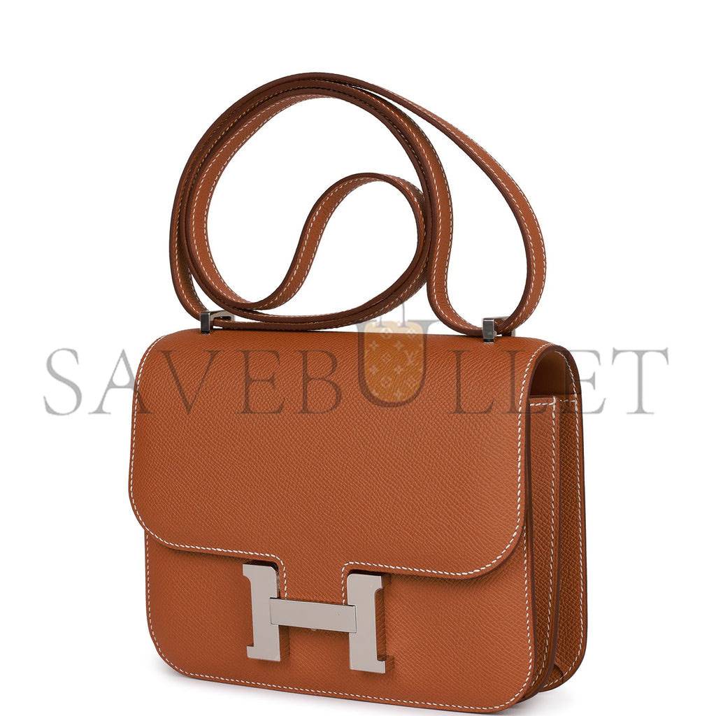 H**mes constance 18 gold epsom palladium hardware (18cm)