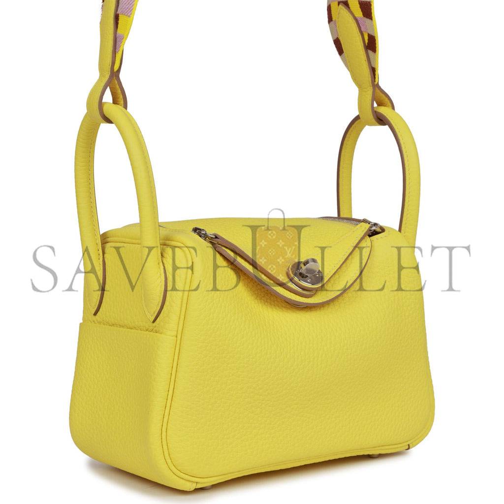 H**mes mini lindy lime clemence palladium hardware (19*12.5*9)