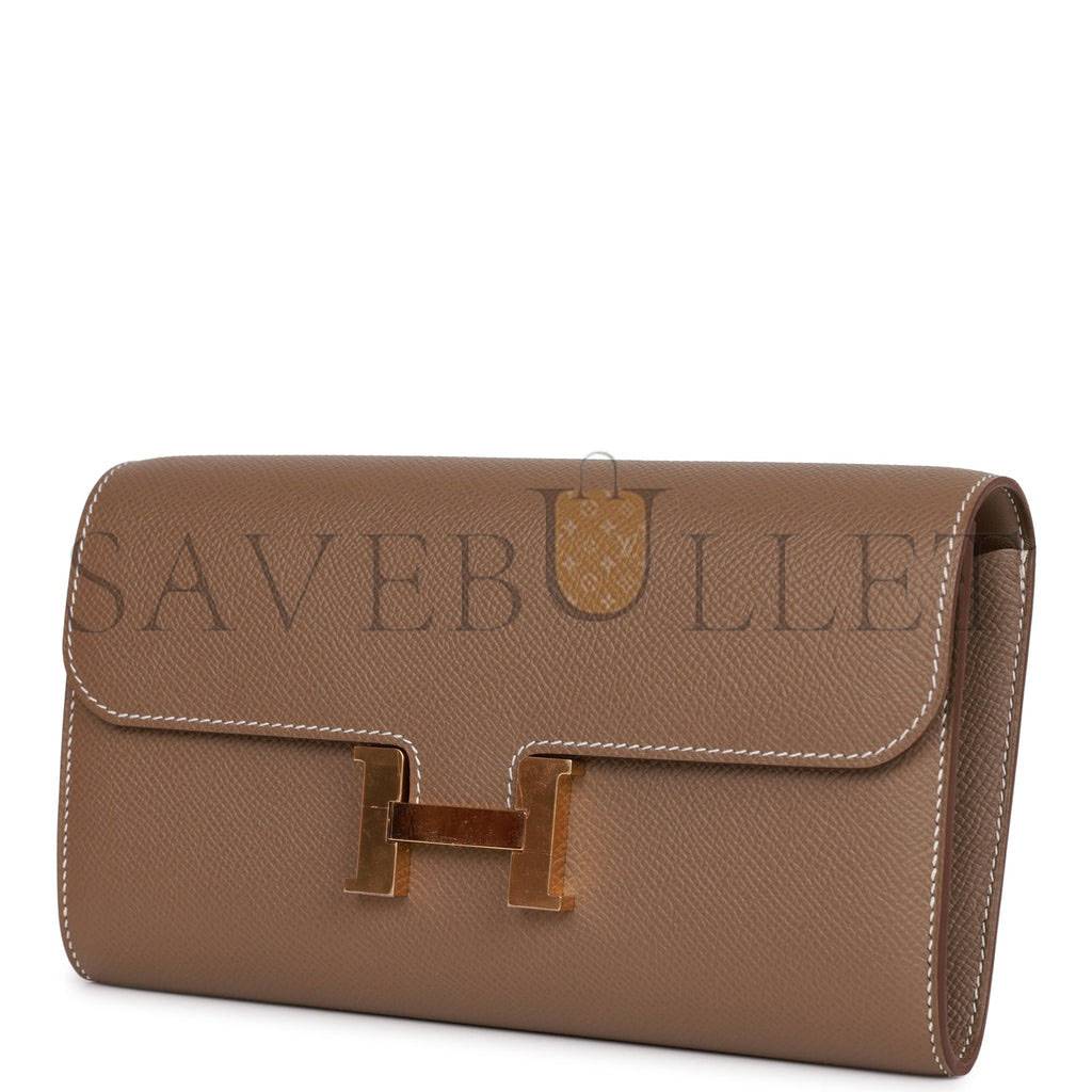 H**mes constance wallet to go etoupe epsom gold hardware (22*11cm)