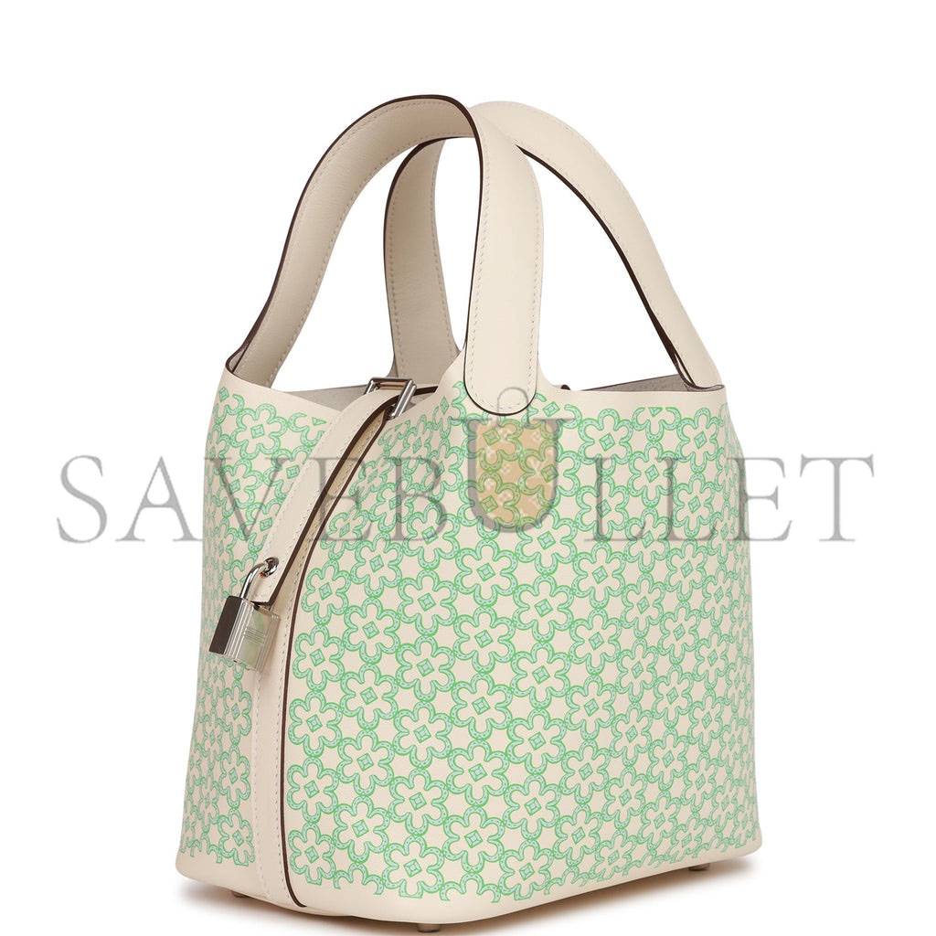 H**mes picotin lock 18 lucky daisy nata swift palladium hardware (18*13*18cm)