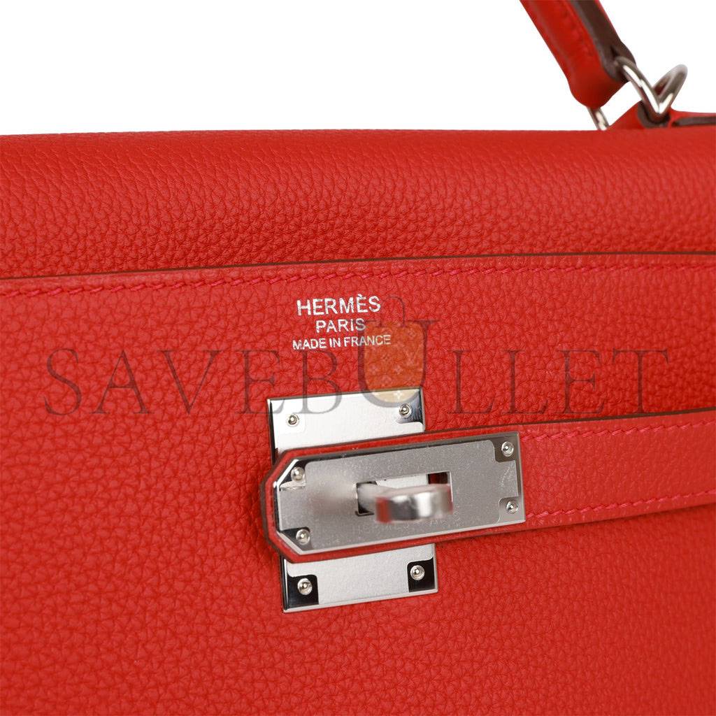 H**mes kelly retourne 32 geranium togo palladium hardware (32*23*10.5cm)