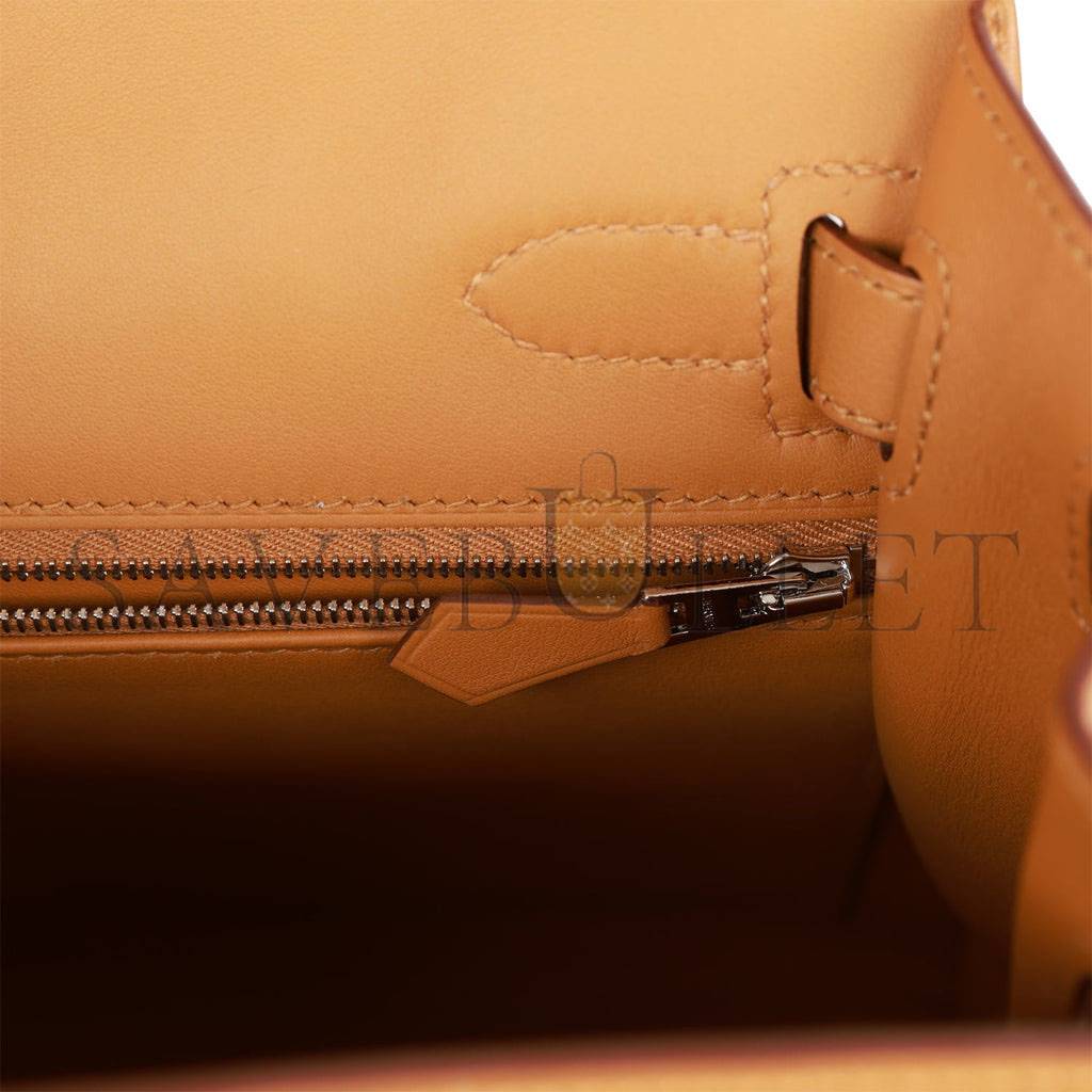 H**mes quadrille kelly sellier 28 sesame toile and swift palladium hardware (28*21*12cm)