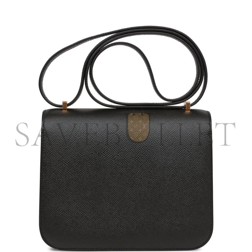 H**mes constance 18 black epsom gold hardware (18cm)