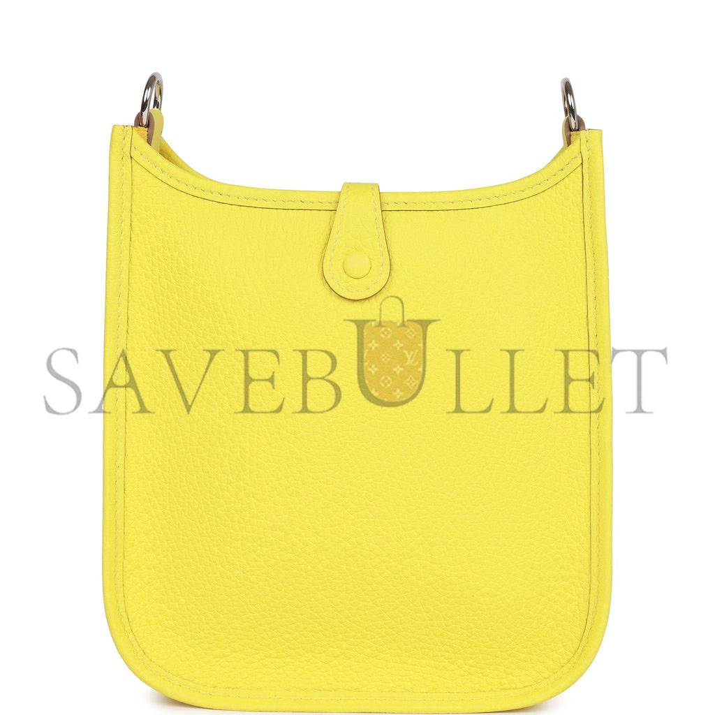 H**mes evelyne tpm lime clemence palladium hardware (17cm)