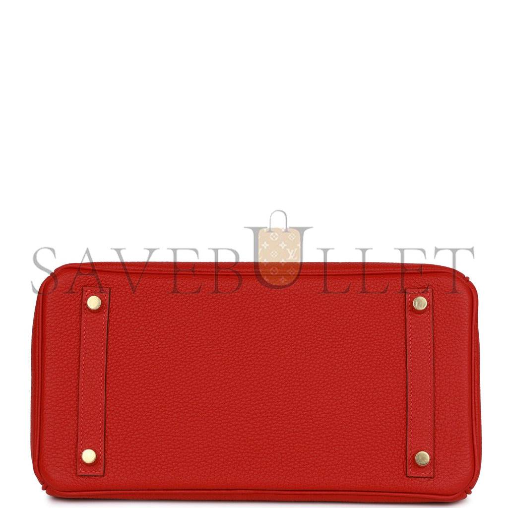 H**mes special order (hss) birkin 30 rouge casaque togo gold hardware ( 30cm*22*16cm)