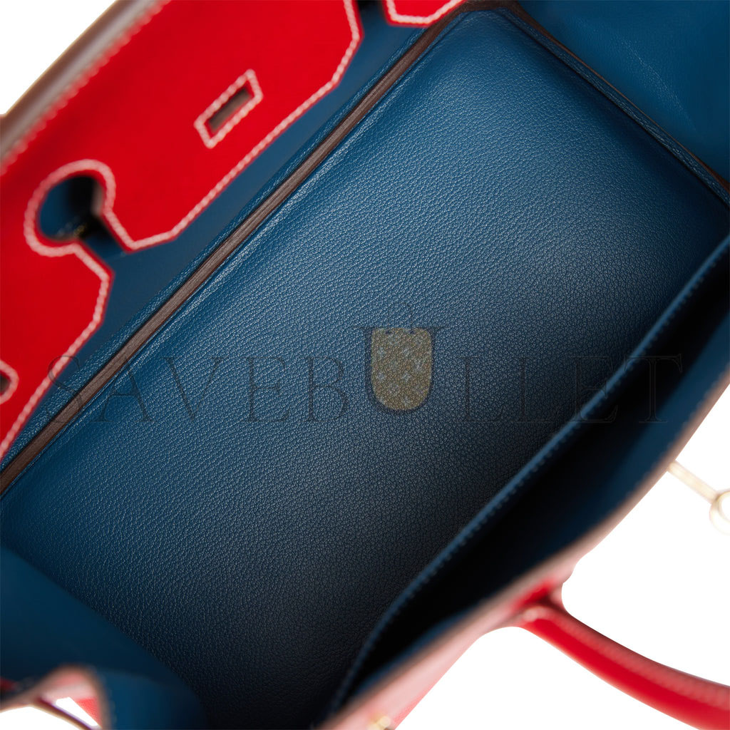H**mes birkin 35 rouge casaque candy epsom permabrass hardware (35cm)