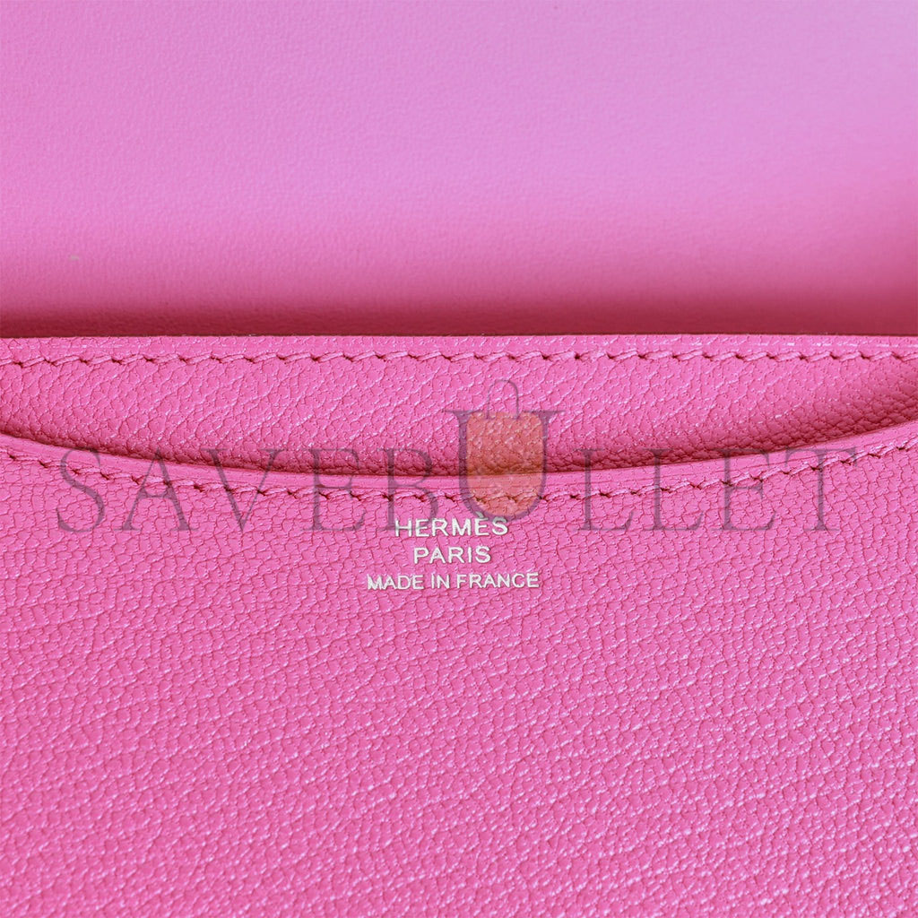 H**mes constance 18 magnolia evercolor palladium hardware (18cm)