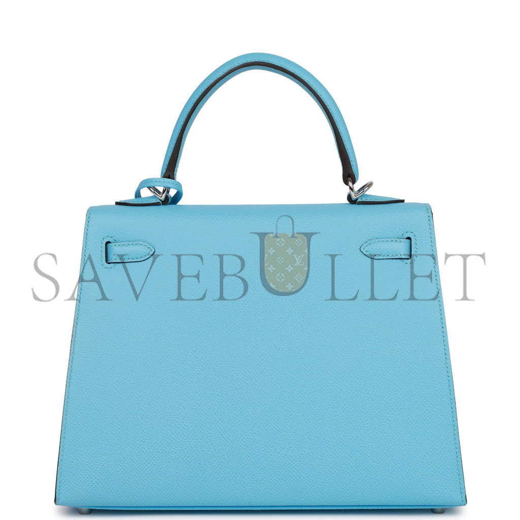H**mes kelly sellier 25 celeste epsom palladium hardware (25*17*7cm)