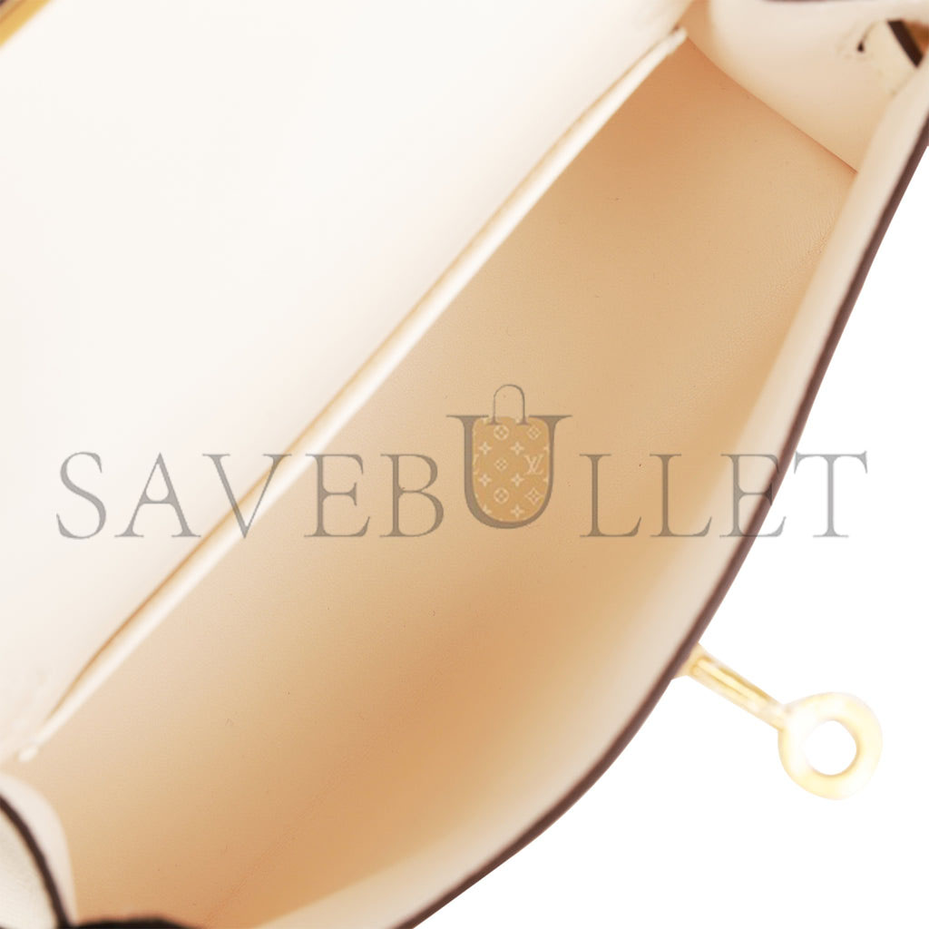 H**mes mini kelly sellier 20 nata epsom gold hardware (19*12*5.5cm)