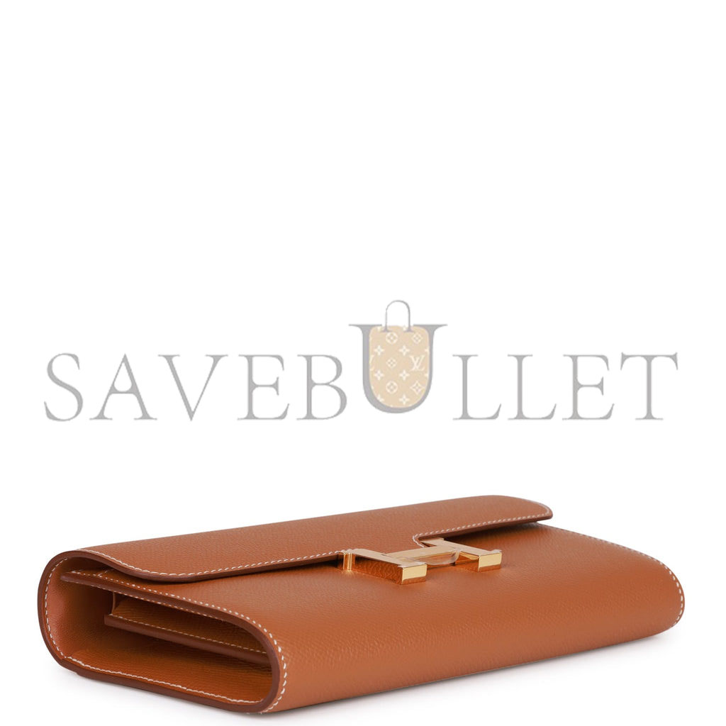 H**mes constance wallet to go gold epsom gold hardware (22*11cm)